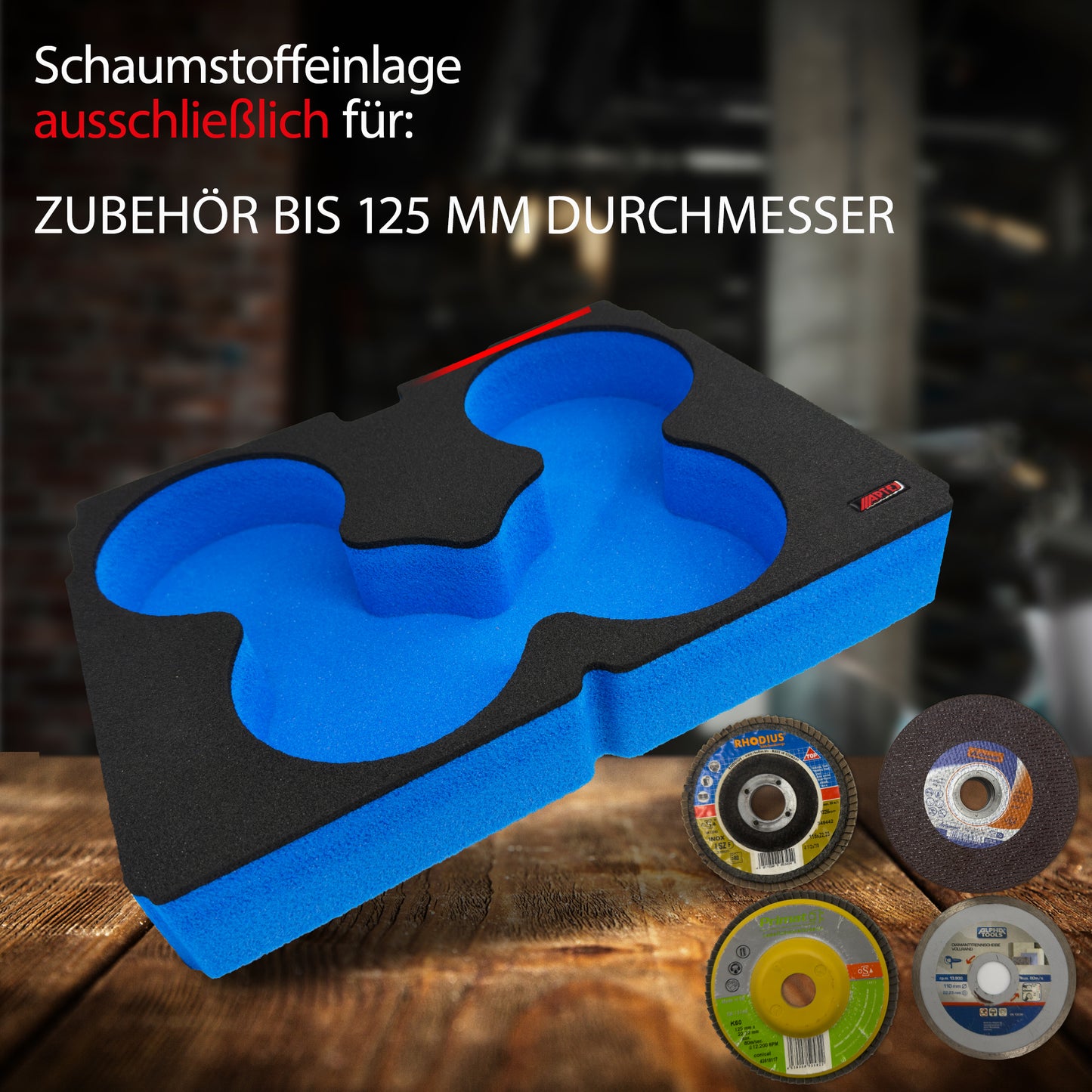 APTEX Einlage Trennscheiben für Systainer³ M – Schleifscheiben Schaumeinlage – Made in Germany