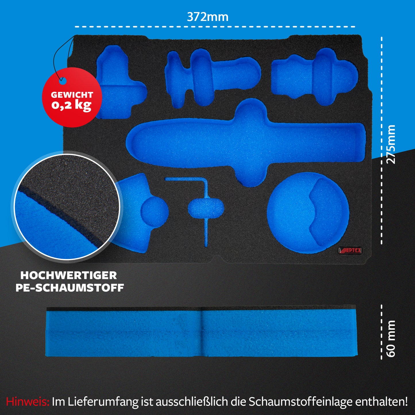 APTEX Bosch GOP 12V-28 Einlage für Systainer³ M – Multitool Schaumeinlage - Made in Germany