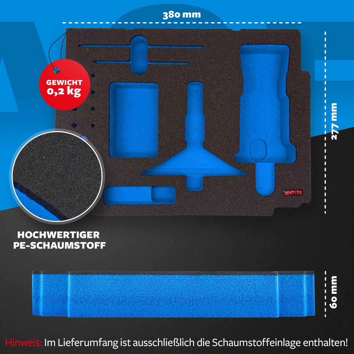 Schaumeinlage für die Makita Akku-Multifunktionsfräse DRT50 für MakPac Gr. 2-3