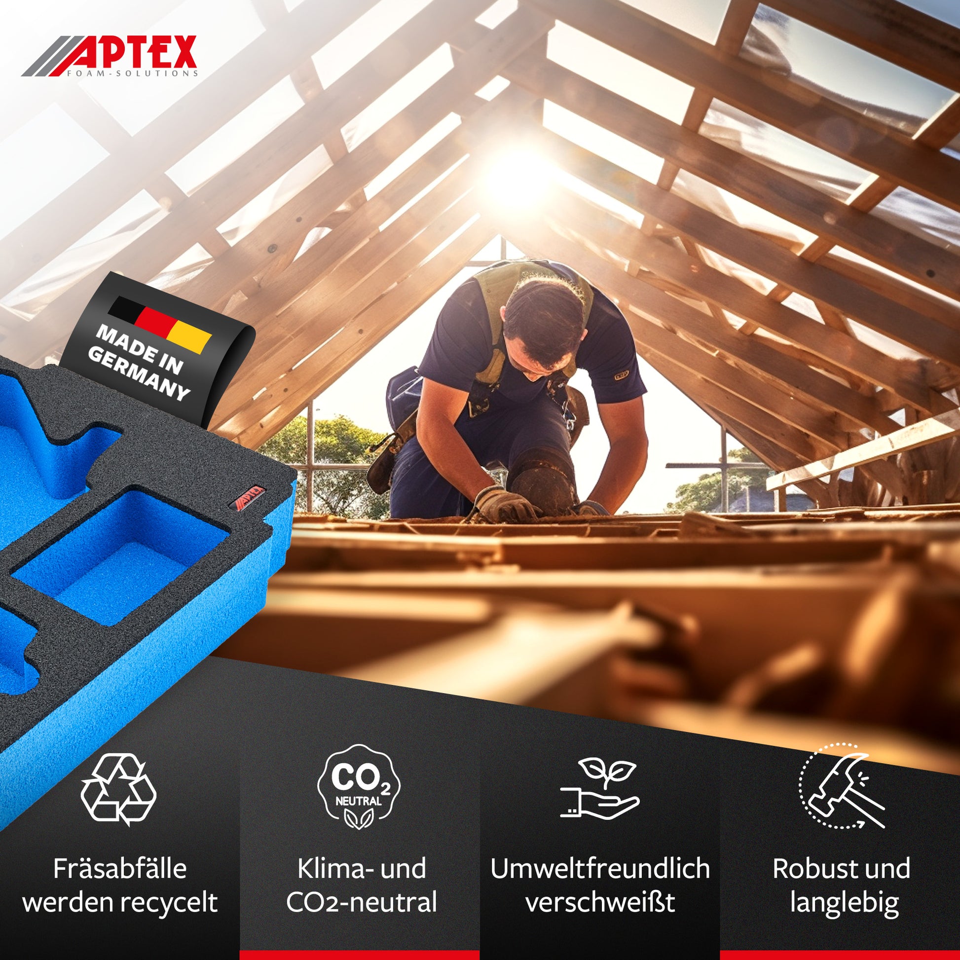 Schaumeinlage für Makita Akku-Schwingschleifer DBO 480-482 für MakPac Gr. 2-3.