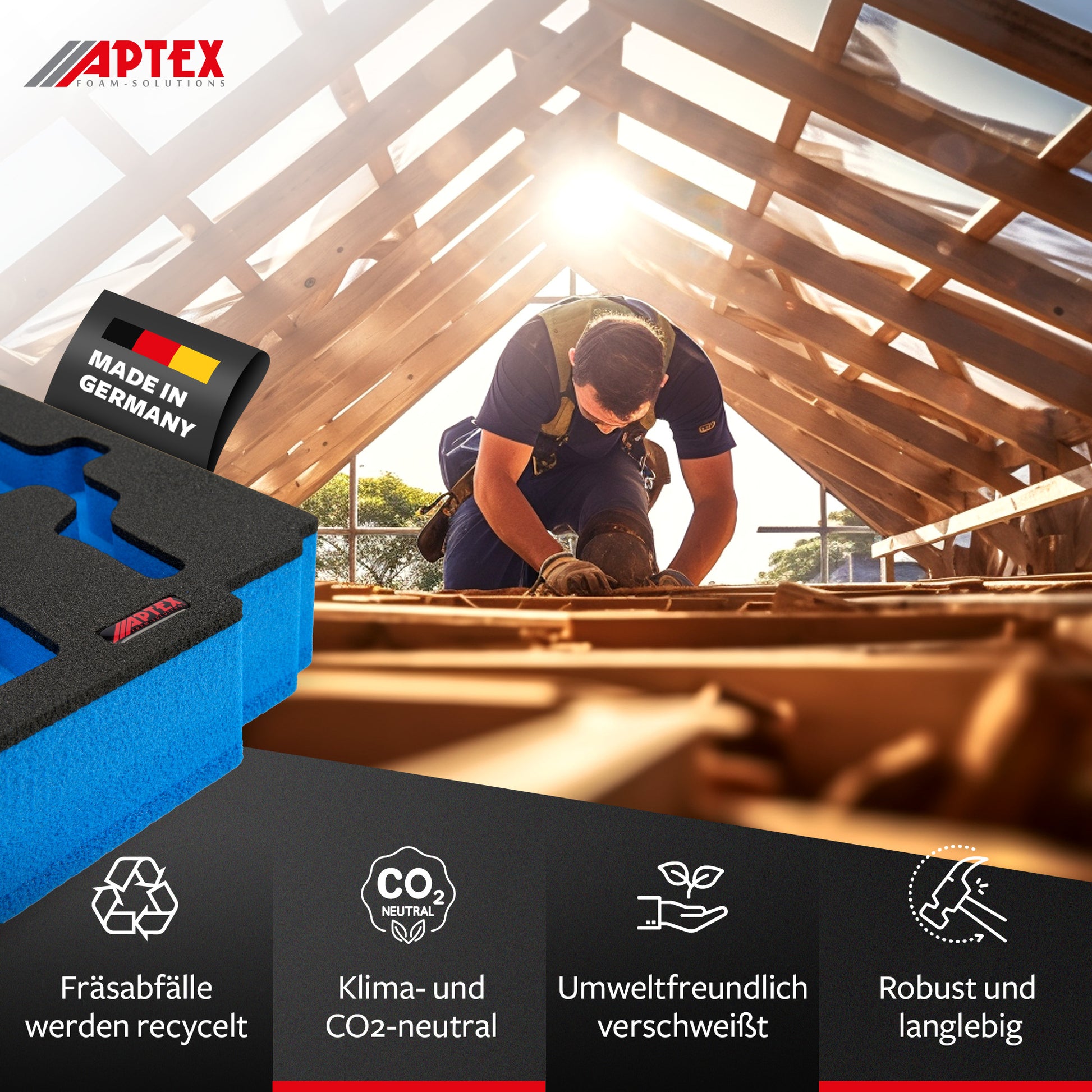 Schaumeinlage für Makita Akku- Pendelhubstichsäge DJV 185 für MakPac Gr. 2-3.