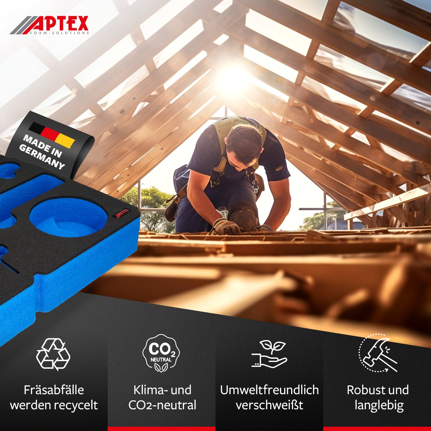 APTEX Bosch GOP 12V-28 Einlage für Systainer³ M – Multitool Schaumeinlage - Made in Germany