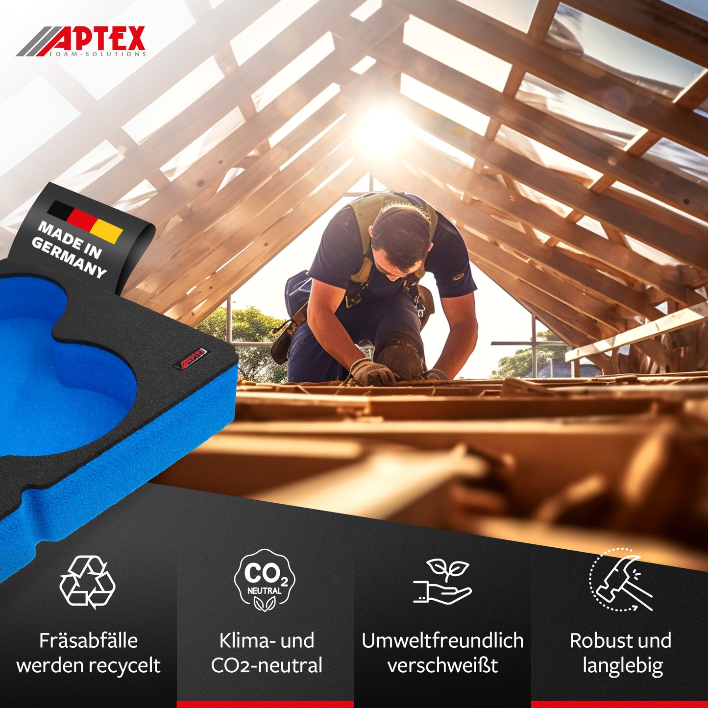 APTEX Einlage Trennscheiben für Systainer³ M – Schleifscheiben Schaumeinlage – Made in Germany