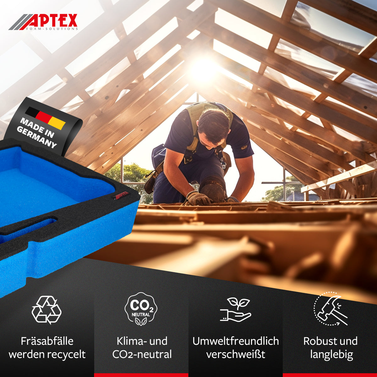 APTEX Makita DHR 243 Einlage für Systainer³ M – Akku-Bohrhammer Schaumeinlage – Made in Germany