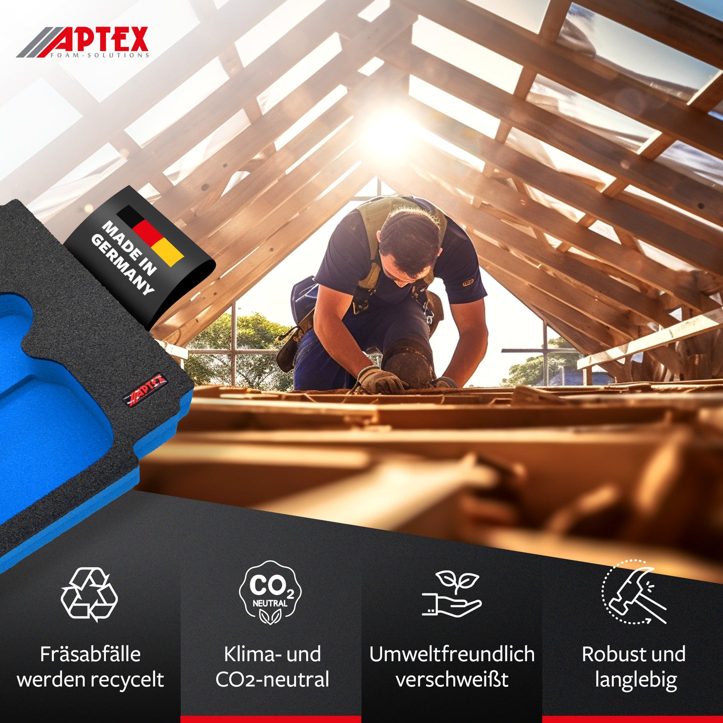 Schaumeinlage für den Makita Akku-Bohrschrauber DDF 487 für MakPac Gr. 1-2