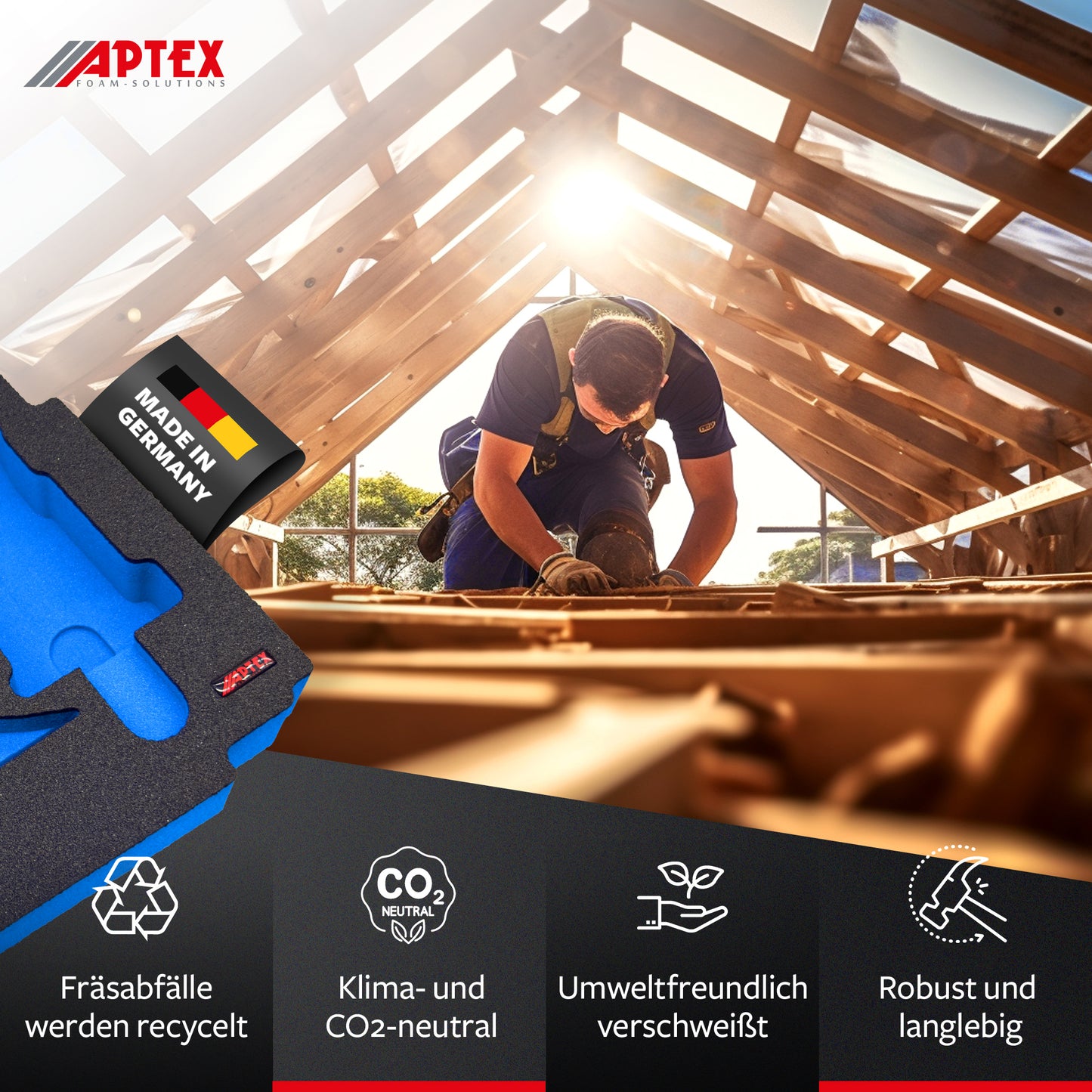 Schaumeinlage für die Makita Akku-Multifunktionsfräse DRT50 für MakPac Gr. 2-3