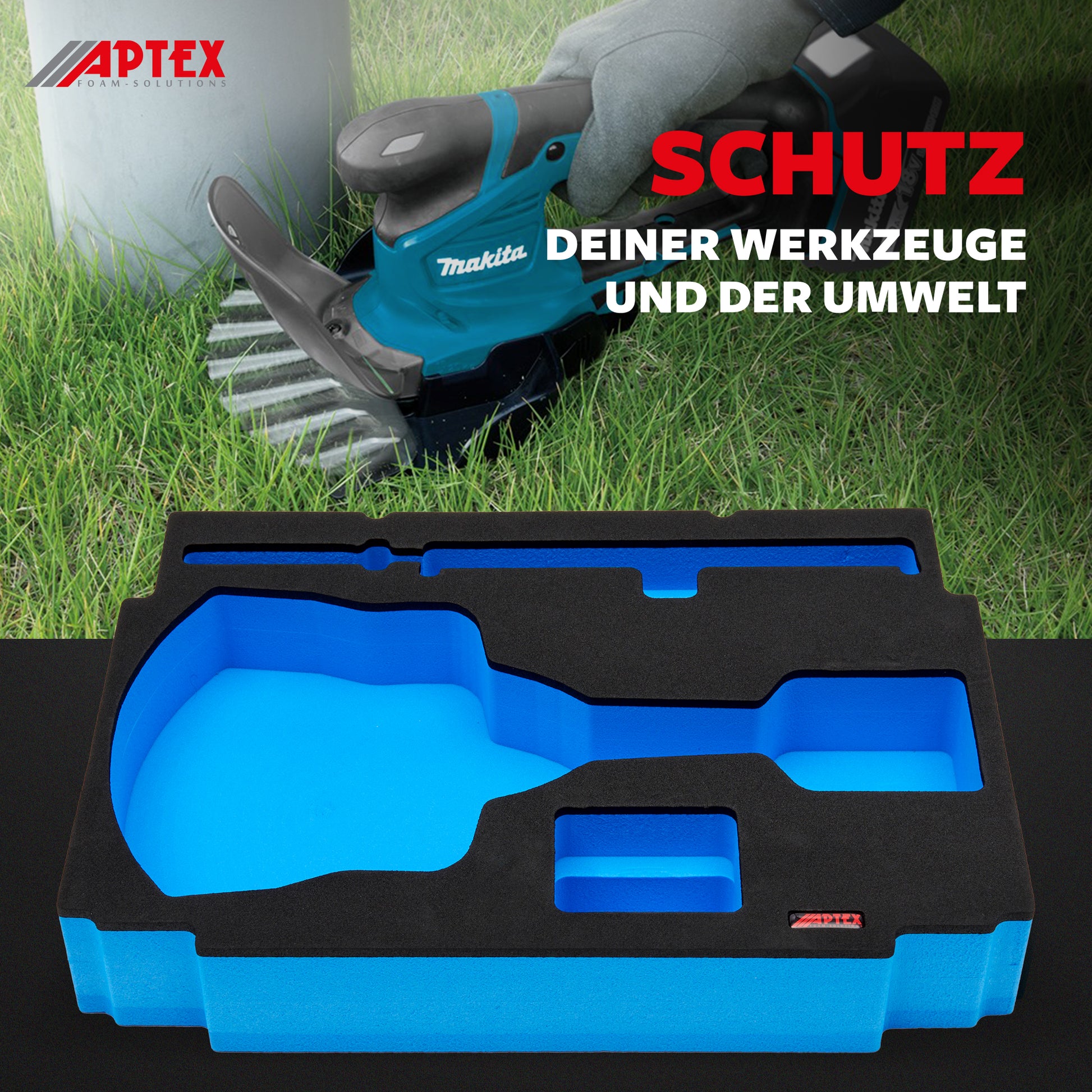 Schaumeinlage für die Makita Akku- Grasschere DUM 604 für MakPac Gr. 3-4.